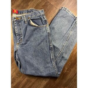 Wrangler Jeans Mens 36x30 Blue Slim Fit Cowboy Cut 1036MWZDS Denim Western Pants